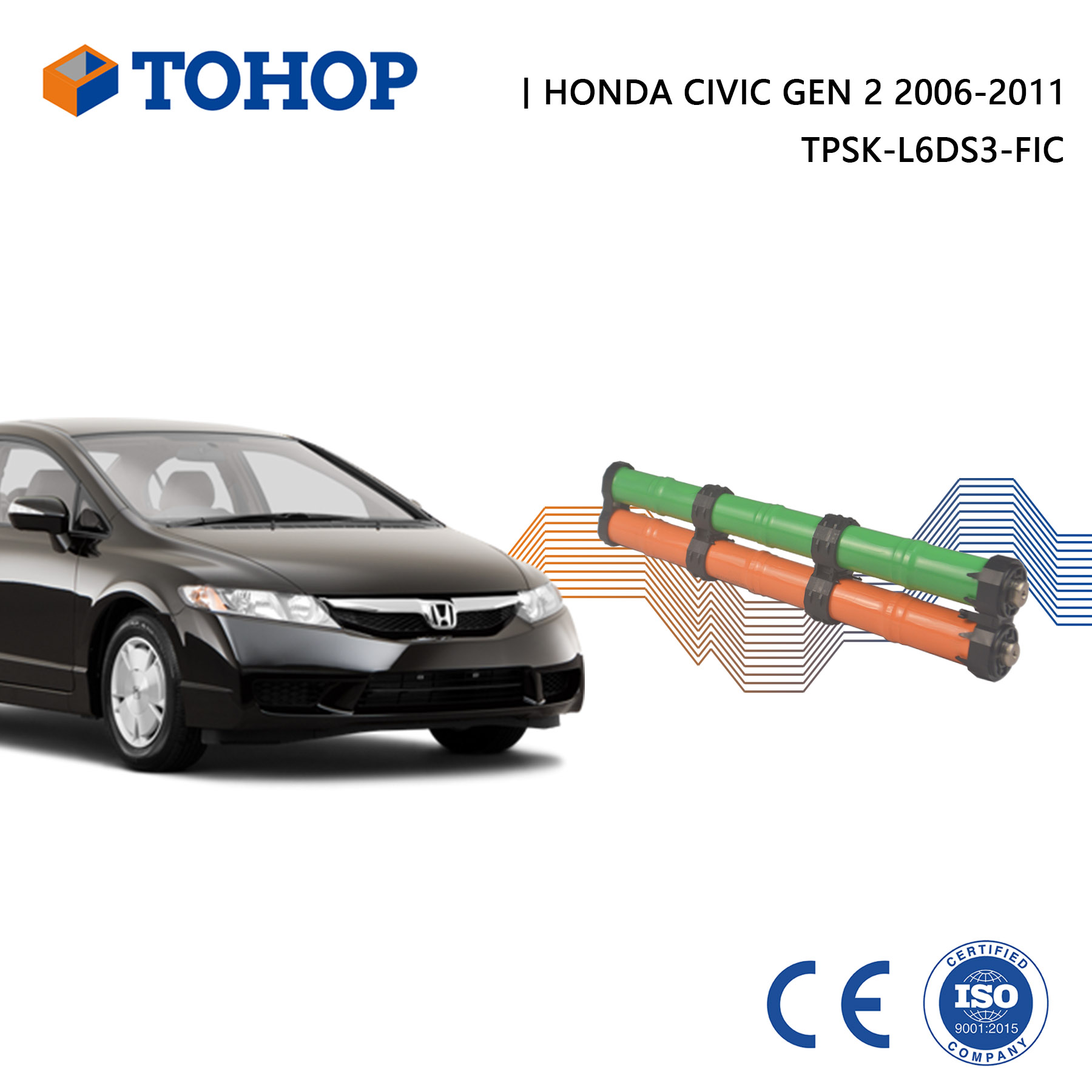 14.4V 6.5Ah Honda Civic Gen. 2 IMA Hybrid Battery Stick 2006-2011